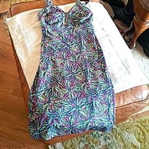 Patagonia Summer Print Multi Color Tank Strap Dress
